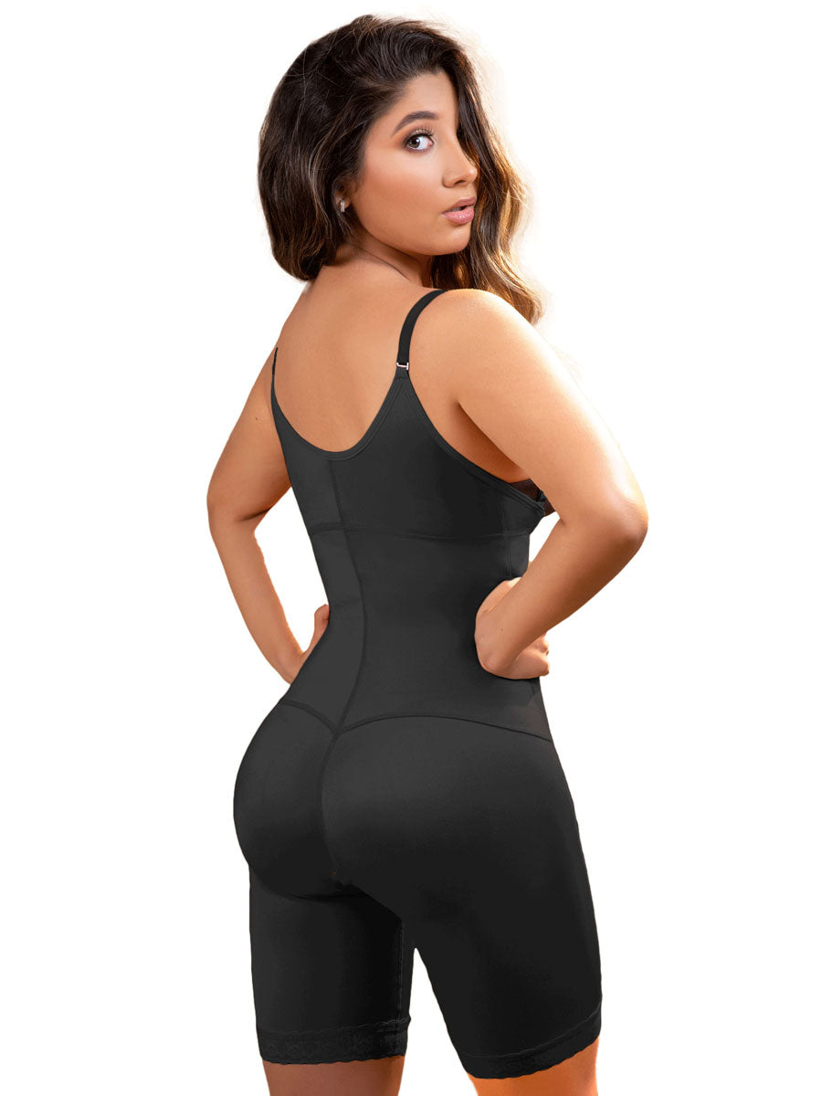 Vedette 5145 Latex Full Body Mid Thigh Faja Shapewear with Arm
