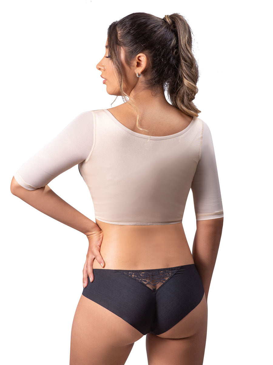 Maxebag Women Upper Arm Shaper Compression Bust Shaper Bra Slimming Crop  Tops Shapewear Vest Posture Corrector Body Shaper