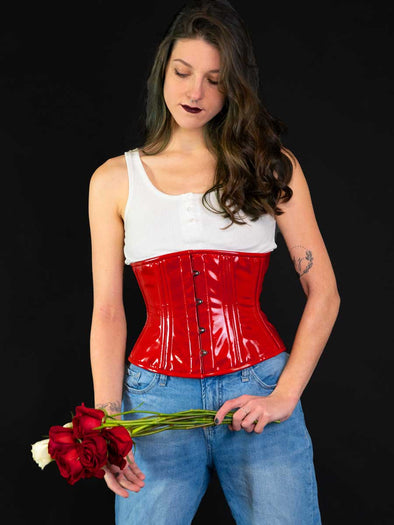 Corset, Steel Boned Corsets, Red Corset, Lily