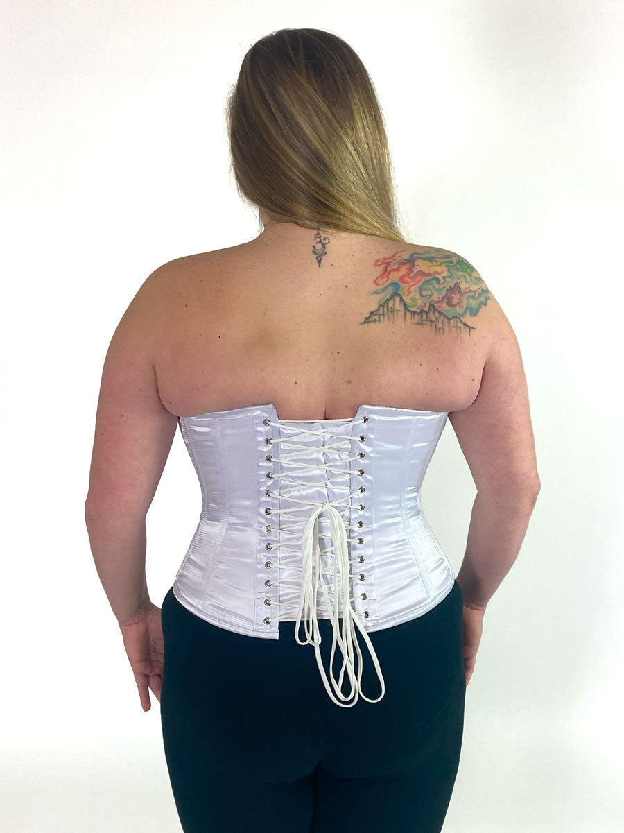 Orchard Corset CS-530 Overbust White Satin Corset - Size 20 : :  Clothing, Shoes & Accessories