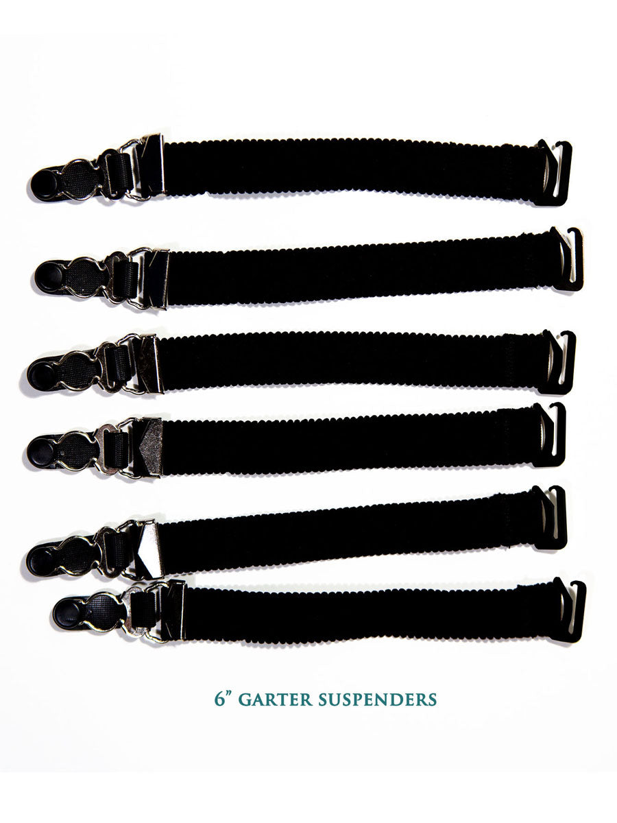Women High Waist Cincher Girdle Garter Belt with 6 Adjustable Straps Metal  Clip