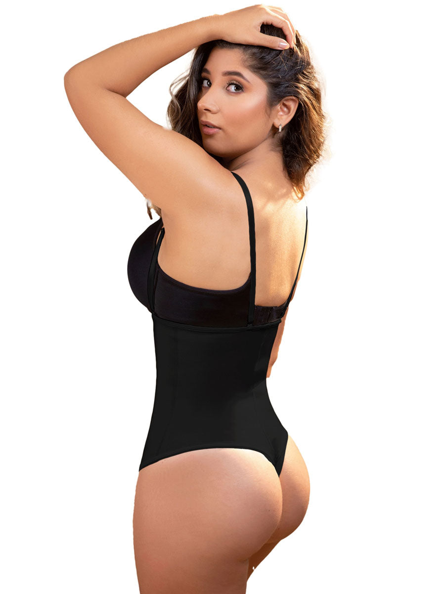 Esbelt All in One Thong Body Shaper - Black and Natural - Lingerie Box