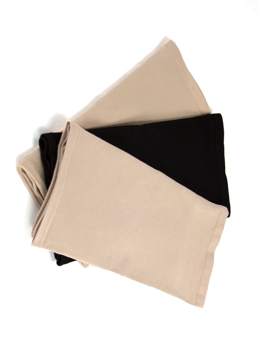 3-Pack Bra Liners (Black, Beige, White) - 100% Cotton