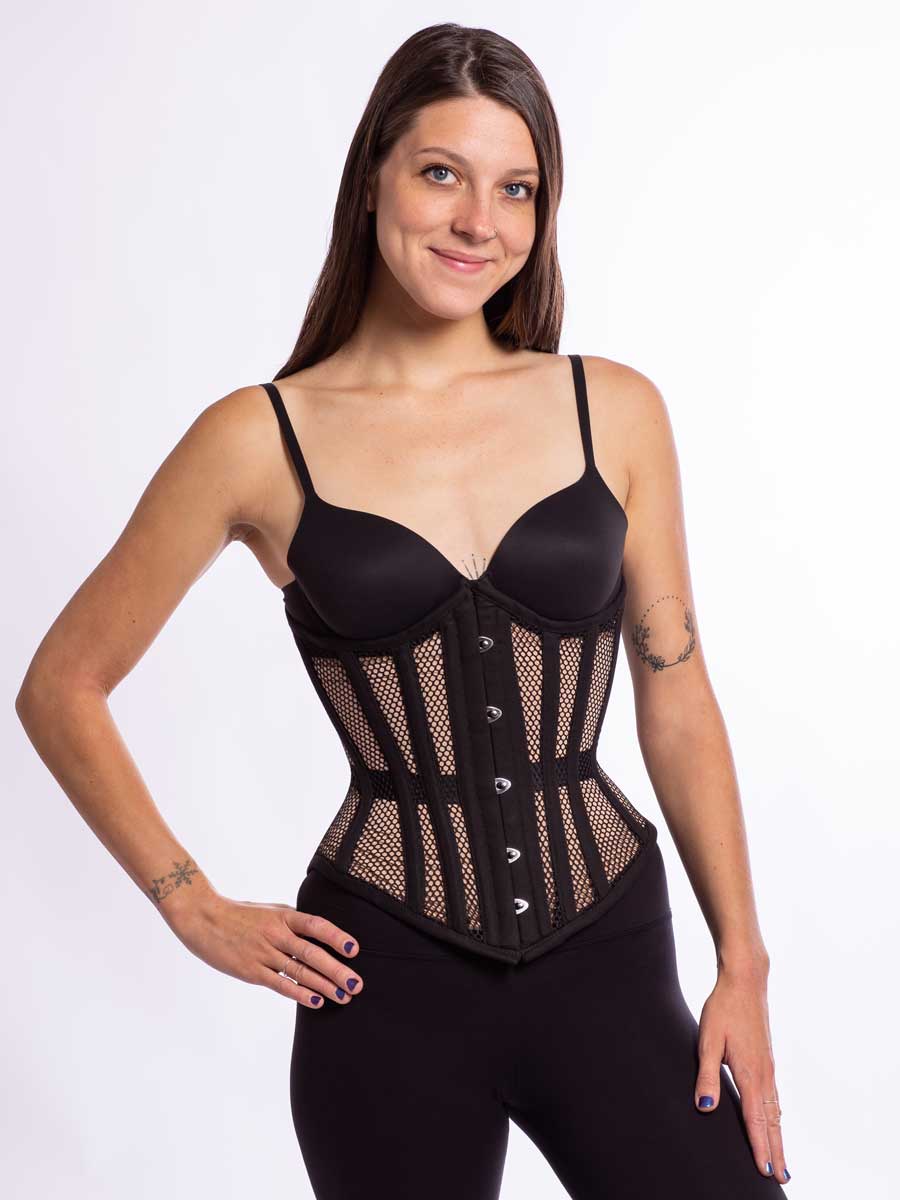 Deloise Sleeveless Mesh Bustier Corset Top Black – Style Delivers