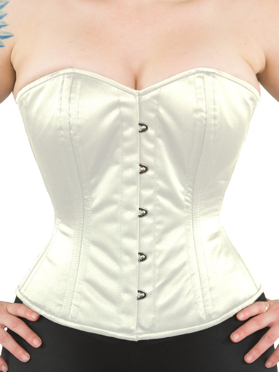New Sample! 411 Standard White Gold Lace 22 Underbust Corset