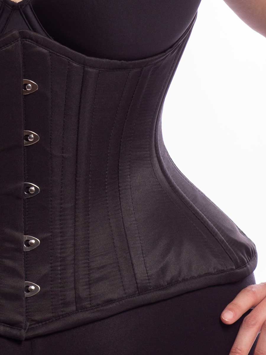 Extreme Curve Satin Waist Trainer Corset in Black and Ivory Satin CS-479 –  Orchard Corset