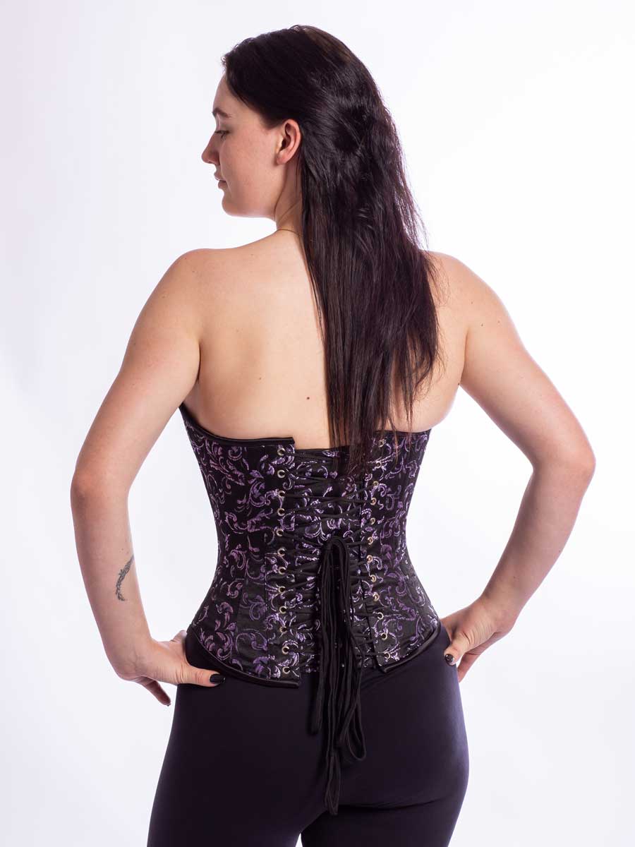 Ruched Cup Lace Up Back Corset