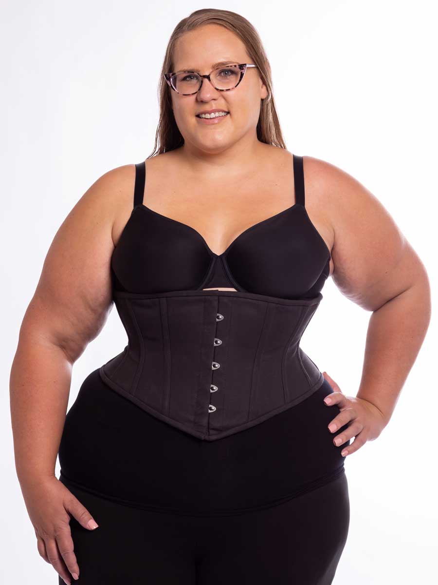Plus Size Underbust Waist Cinch Corset Victorian C. 1900 Cotton Coutil  Waspie Curvy, Custom Sized, Full Figured Hourglass Made to Measure 